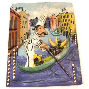 Joanna Art 3D Chef in Gondola Venice inspired Wall Art Resin